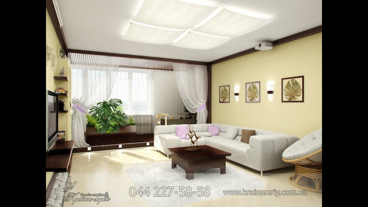 Гостиная с эркером