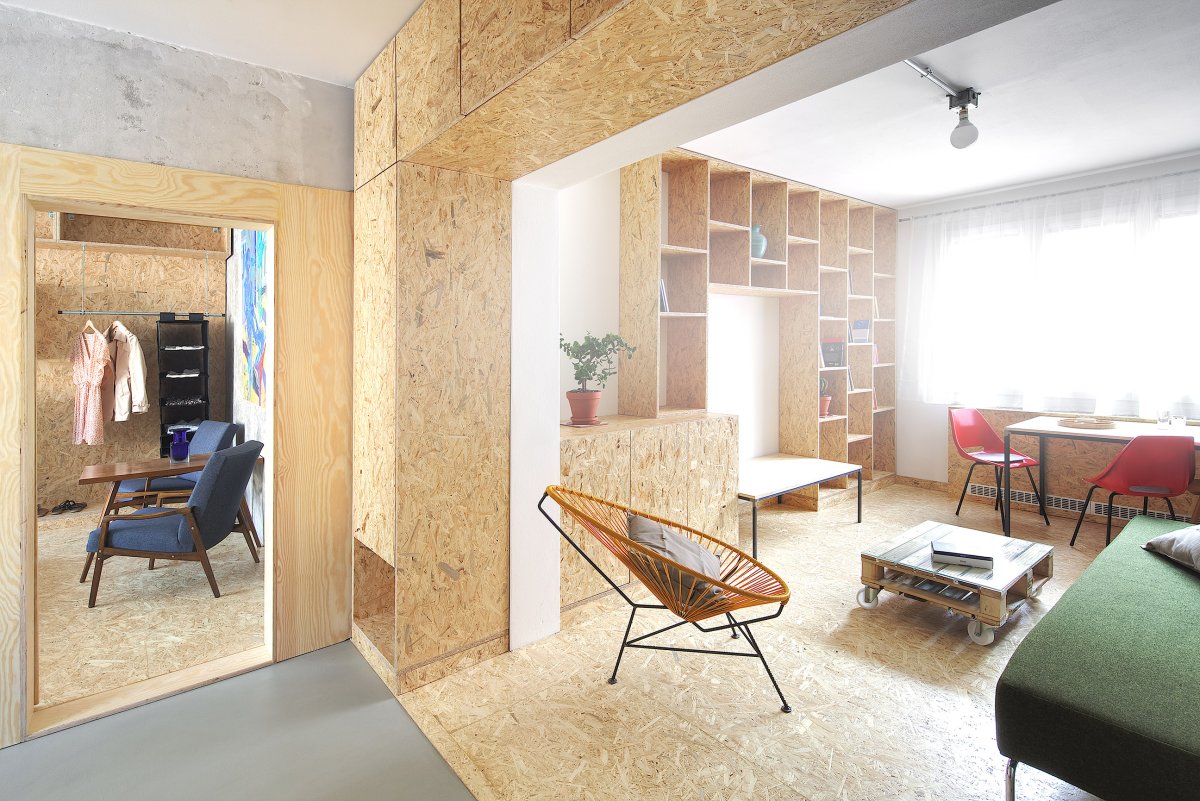 Отделка фанерой в интерьере