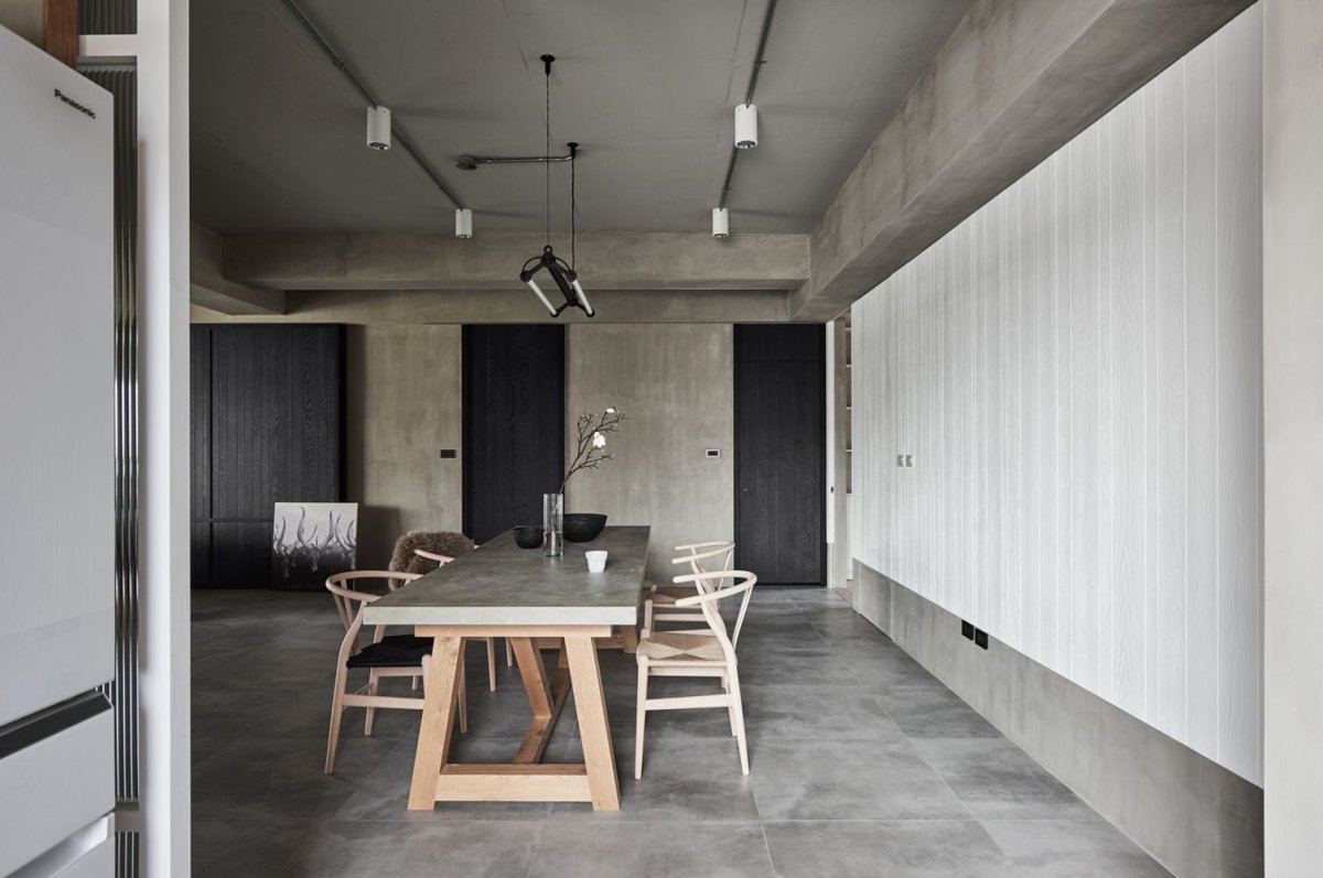 Бетонный потолок в стиле лофт