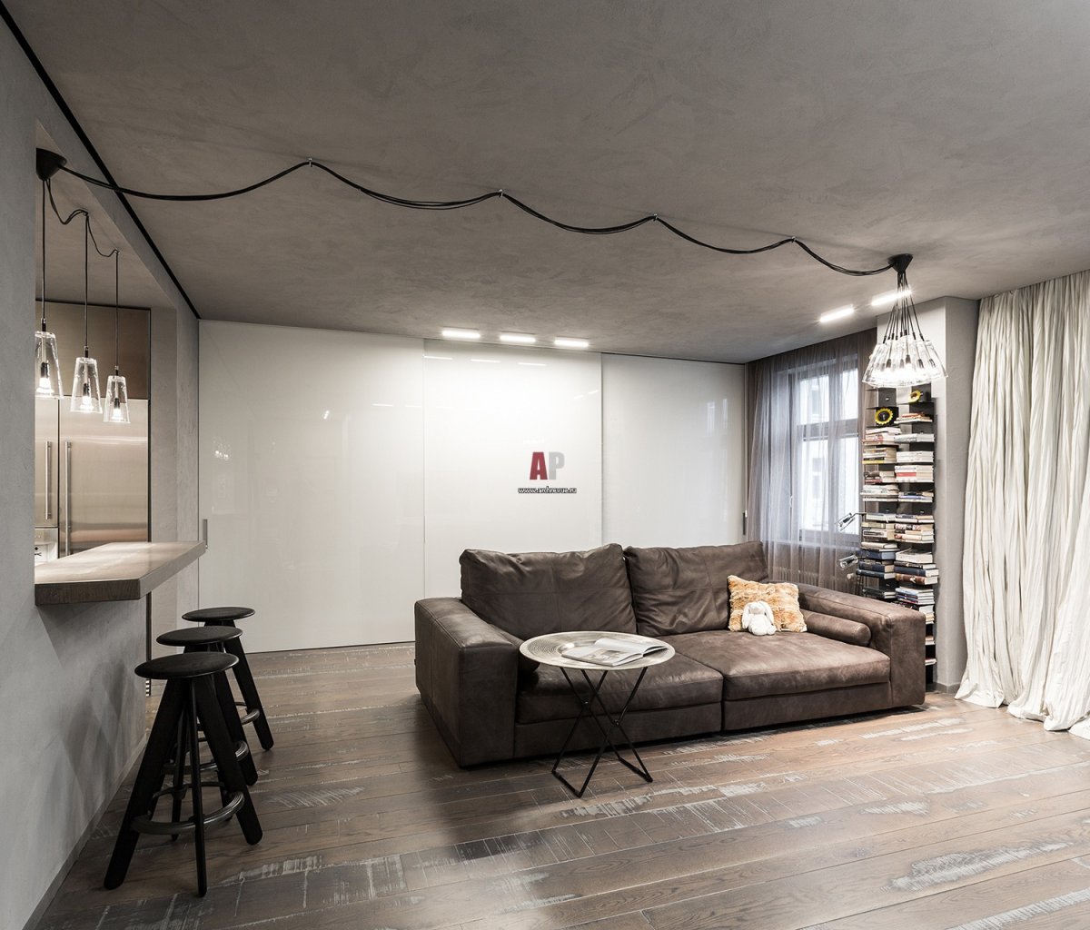 Потолок лофт бетон