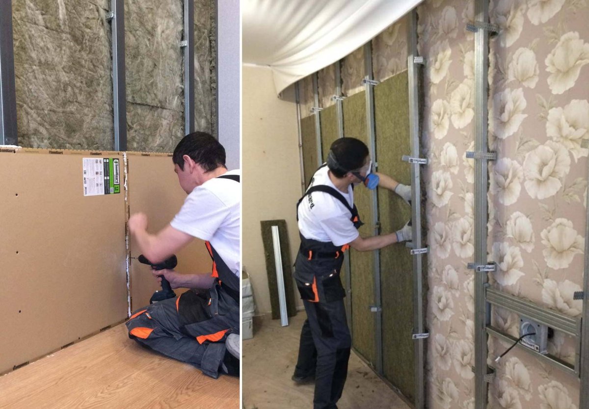 Шумоизоляция стены с окном