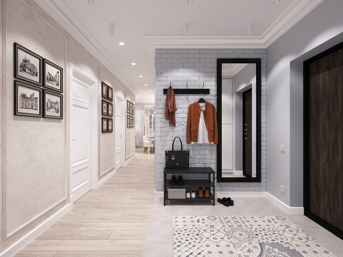 Прихожая в стиле неоклассика