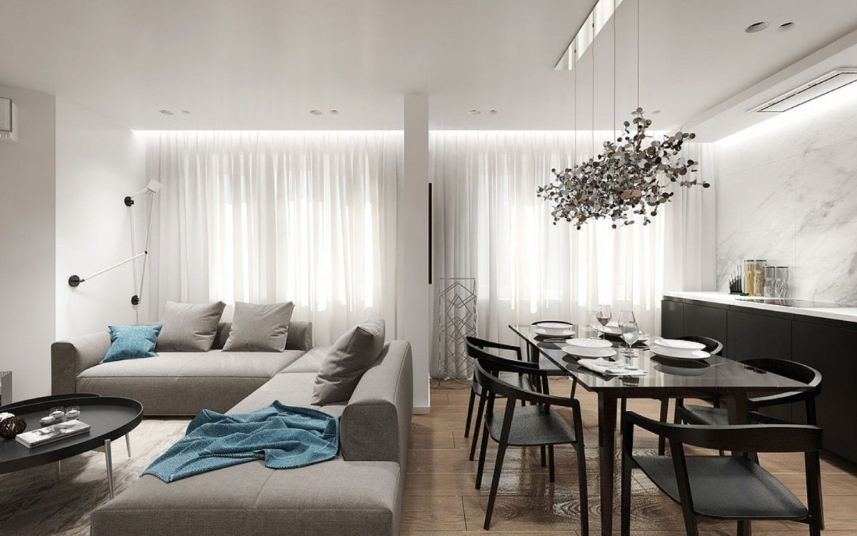 Кухня-гостиная в стиле Минимализм