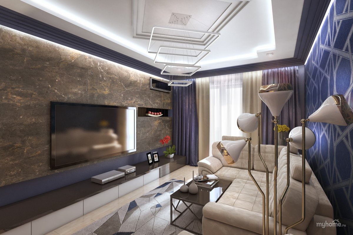 Интерьер гостиной 17 м2