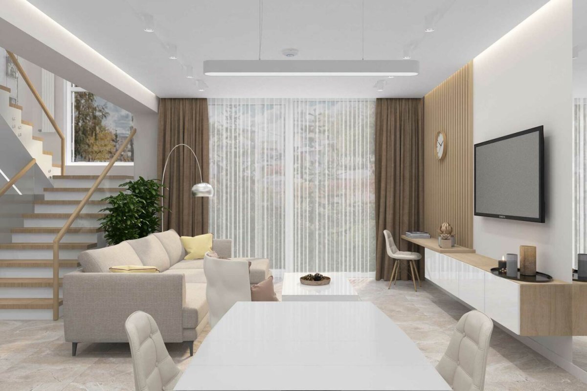 Гостиная в кофейных тонах