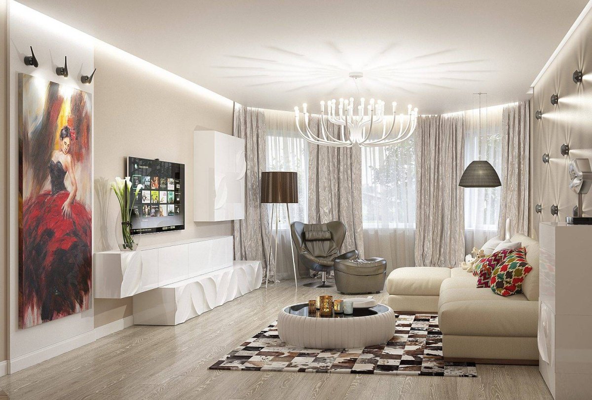 Интерьер гостиной в квартире