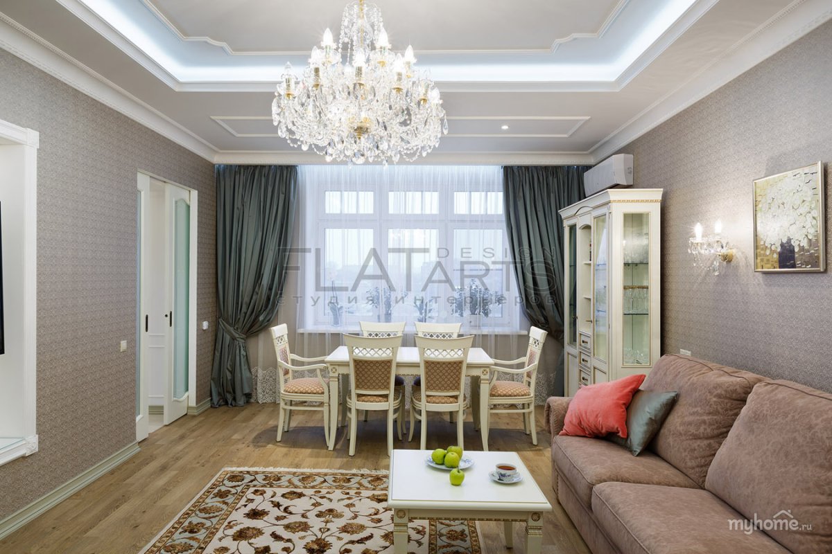 Интерьер в стиле Неоклассика в малогабаритной квартире