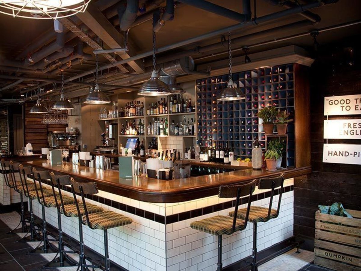 Барная стойка для кальянной в стиле лофт