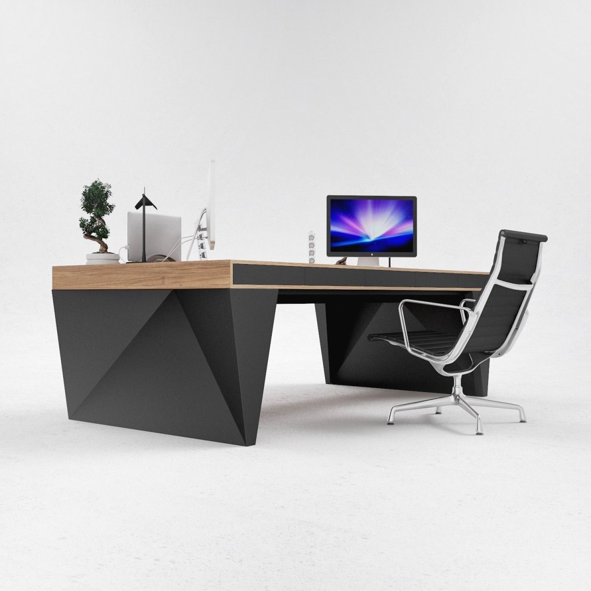 Стол офисный серый