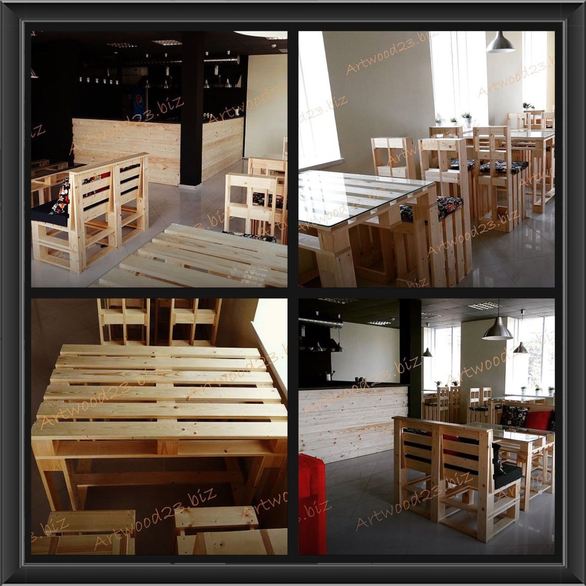 Деревянные паллеты в интерьере