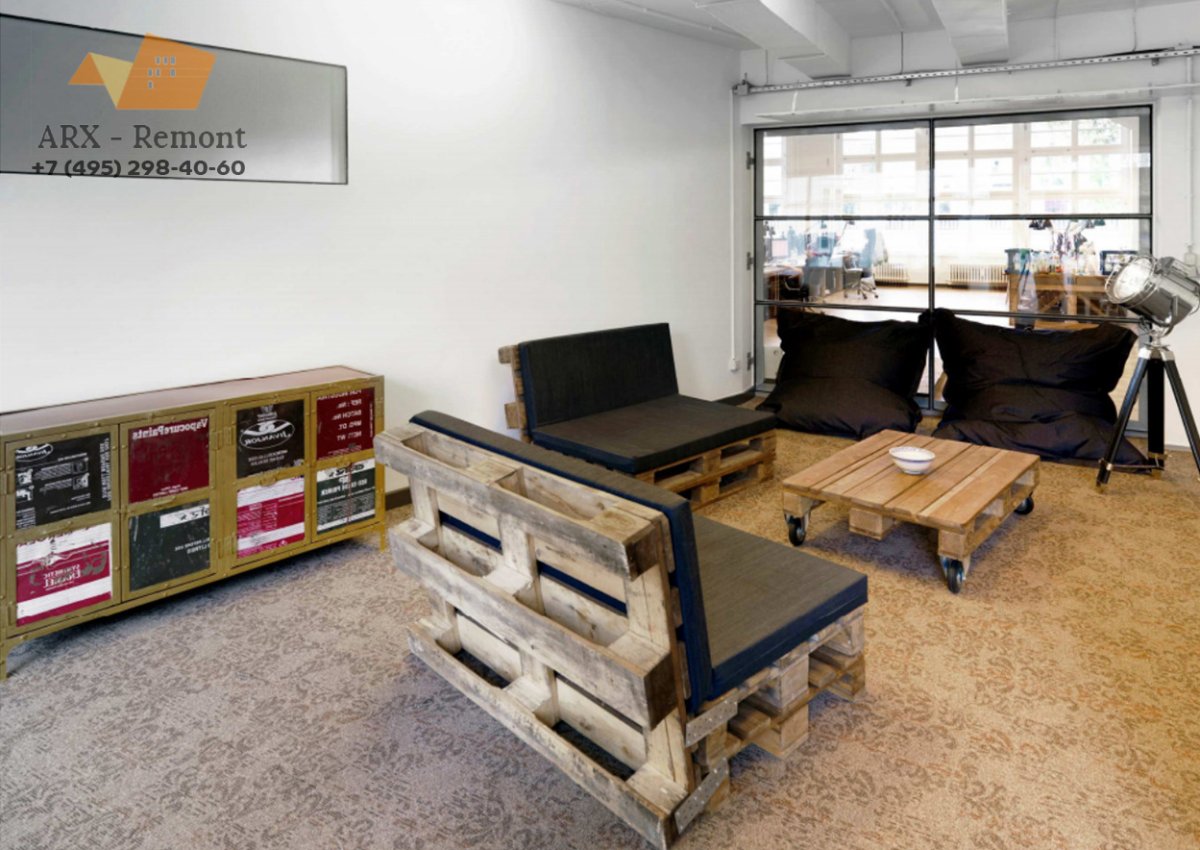 Кровать из поддонов в стиле лофт