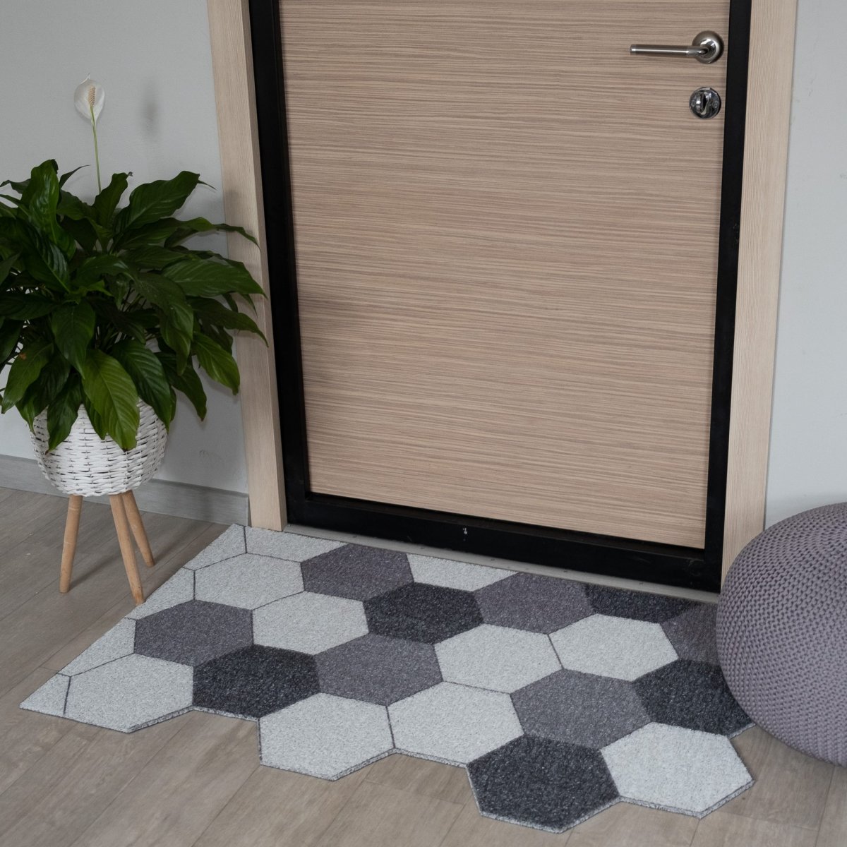 Коврик шестиугольник для прихожей