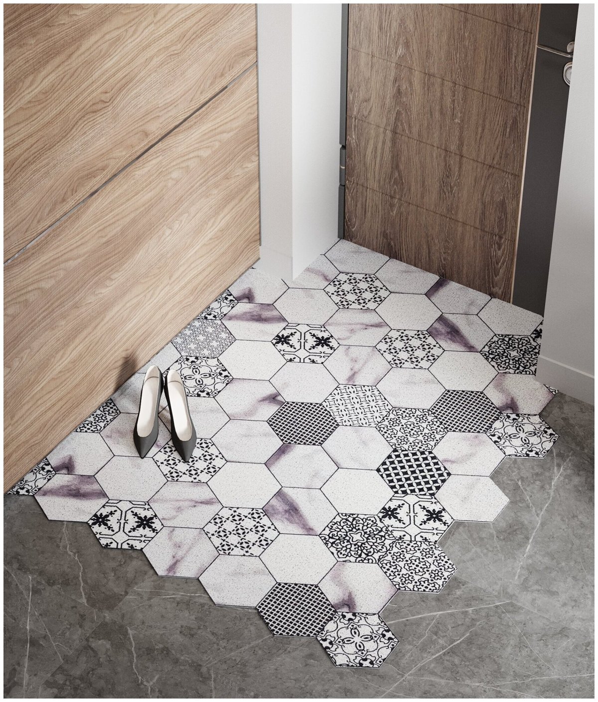 Придверный коврик соты evrokovrik