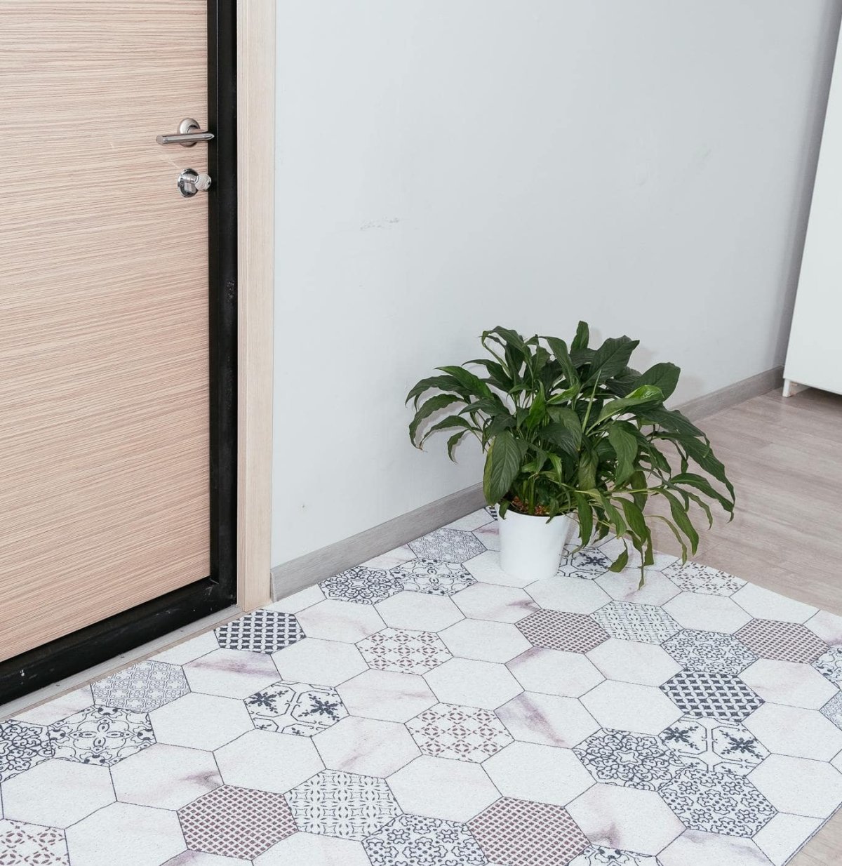 Коврик в прихожую соты