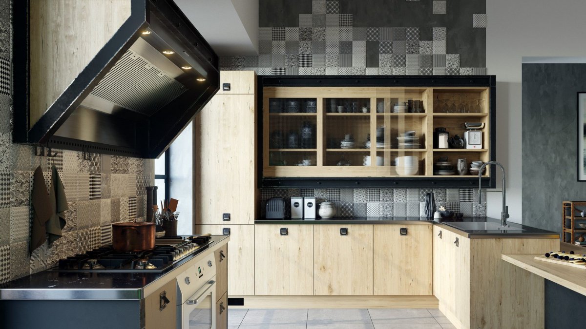 Фасады для кухни лофт