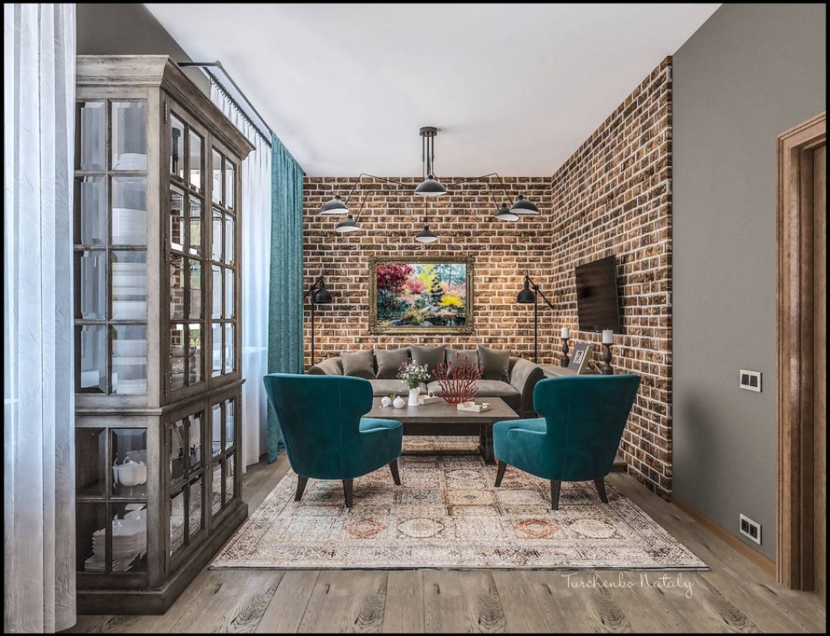 Интерьер мастерской в стиле лофт