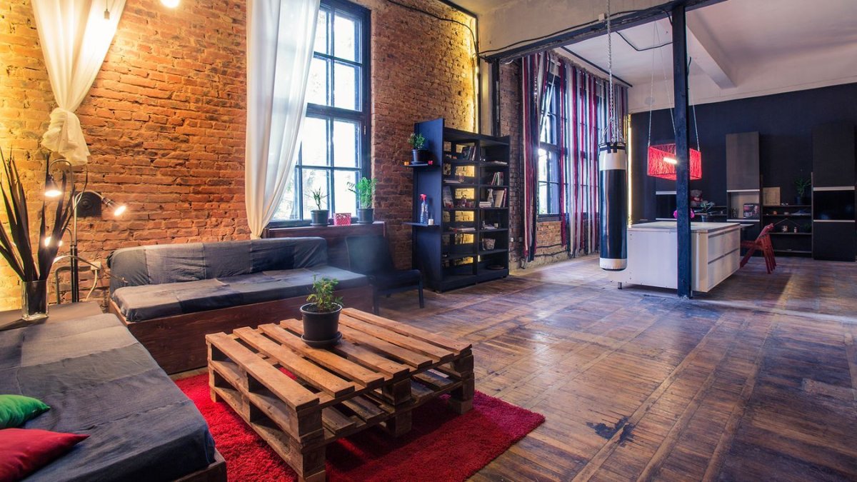 Кухня в стиле лофт 10 м2