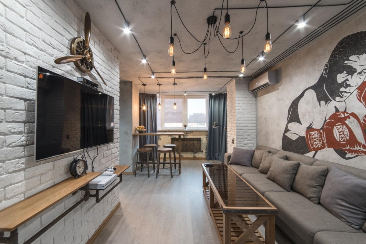 Лофт в маленькой квартире с низким потолком