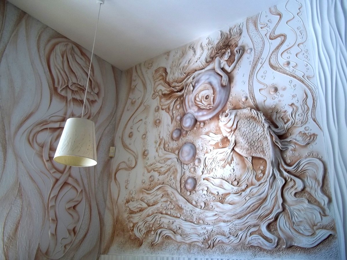 Лепнина декор гипс и золото