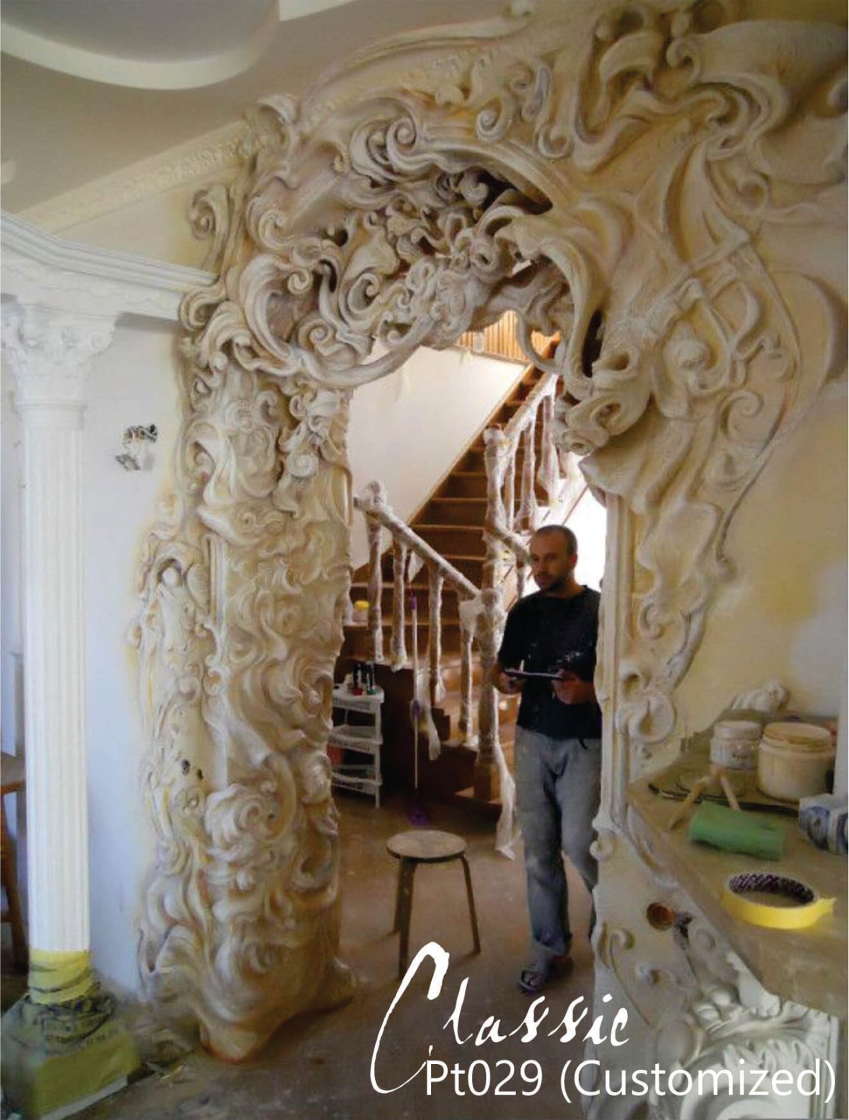 Лепнина штукатуркой на стены