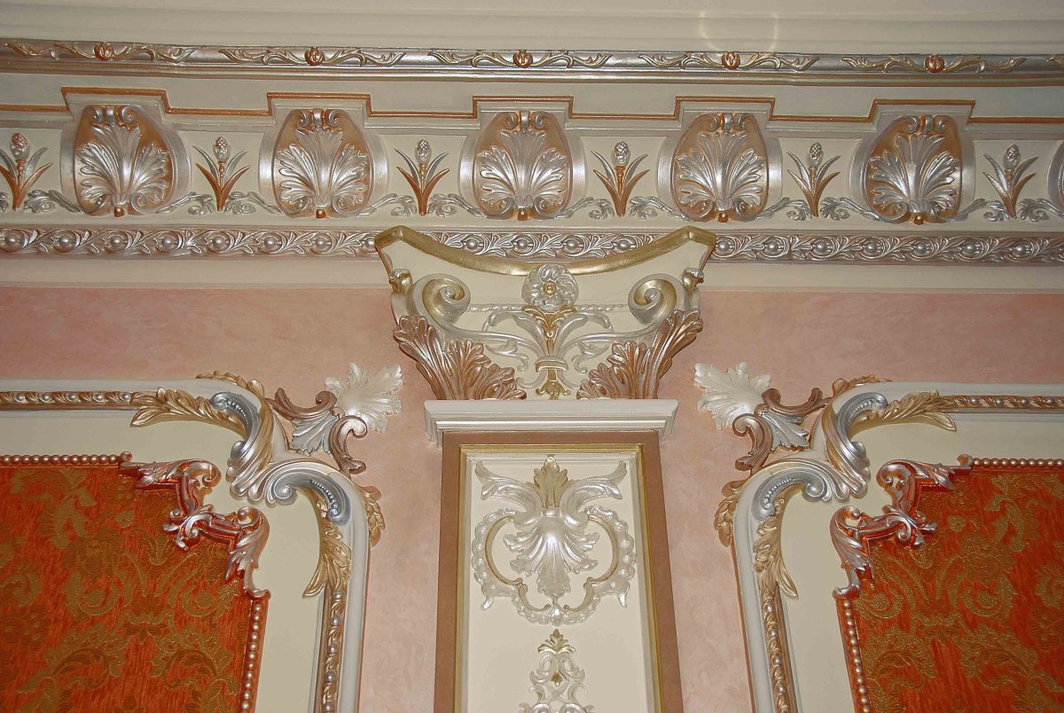 Гипсовая лепнина покраска