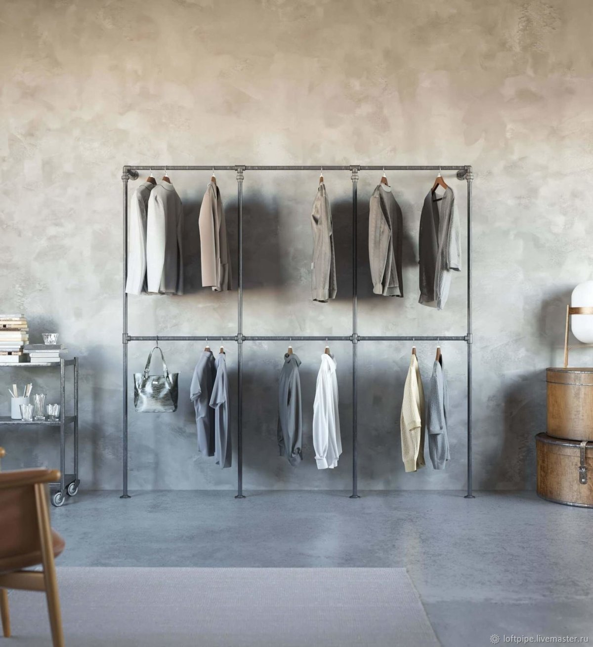 Гардероб в стиле лофт