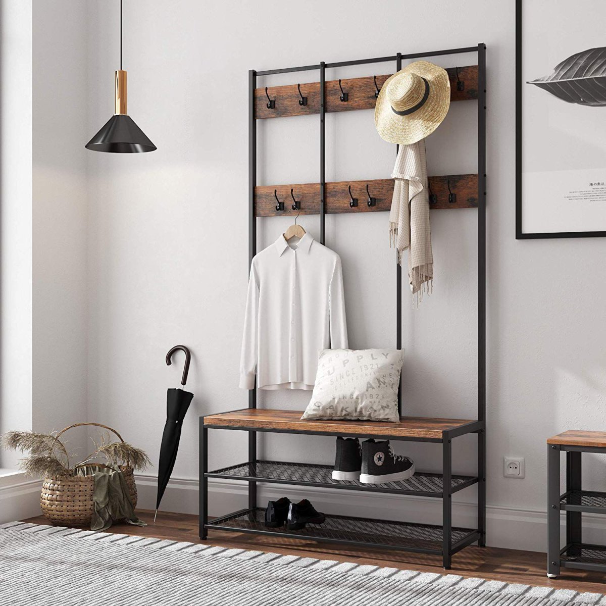 Вешалка настенная vasagle лофт