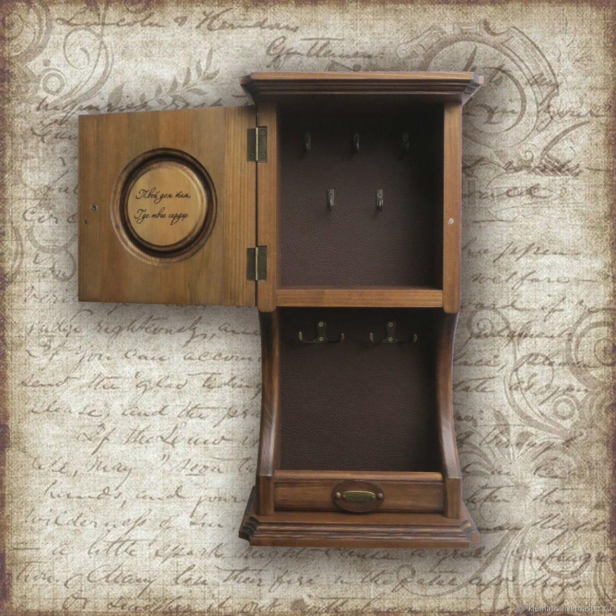 Ключница своими руками из картона настенная в прихожую