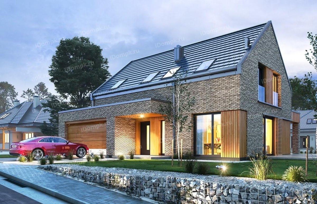 Дом барнхаус из кирпича