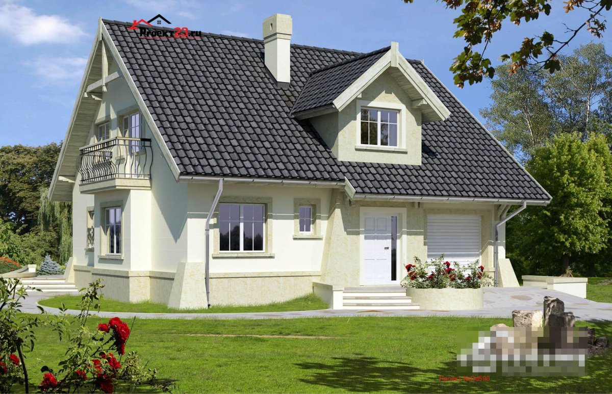 Одноэтажный дом с мансардой