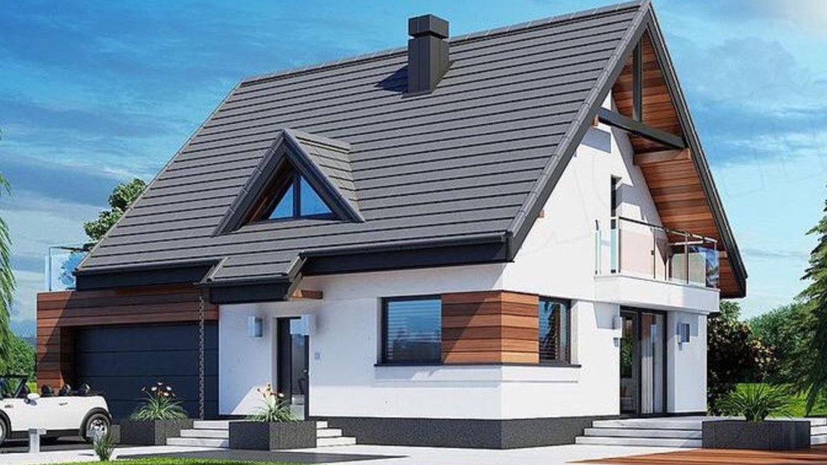 Дом одноэтажный с мансардой итальянский стиль