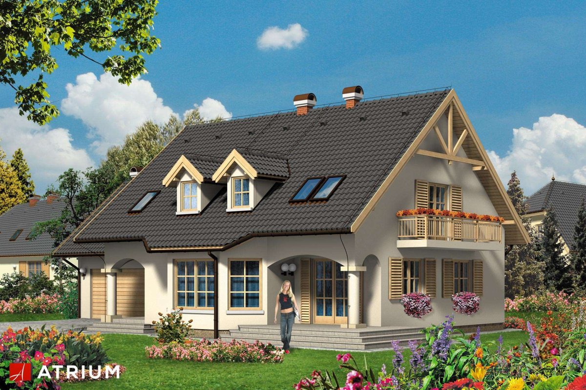 Красивый дом с мансардой