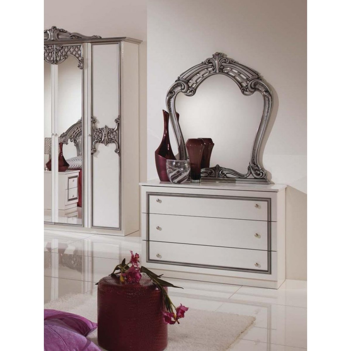 Комод с зеркалом Елена Меридиан орех