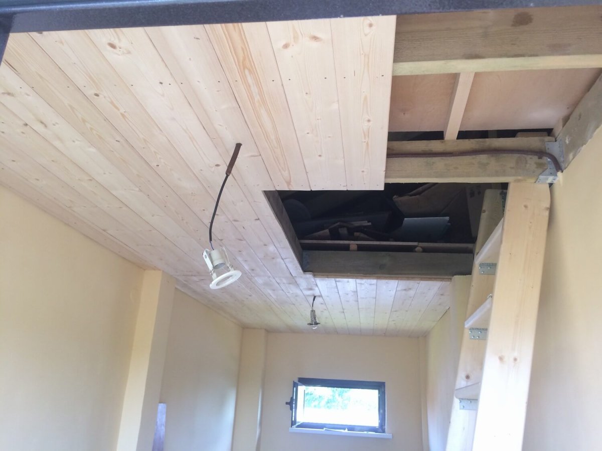 Монтаж имитации бруса на потолок