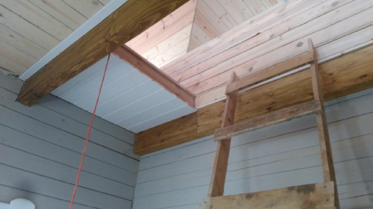 Обшивка имитацией бруса потолок крыши