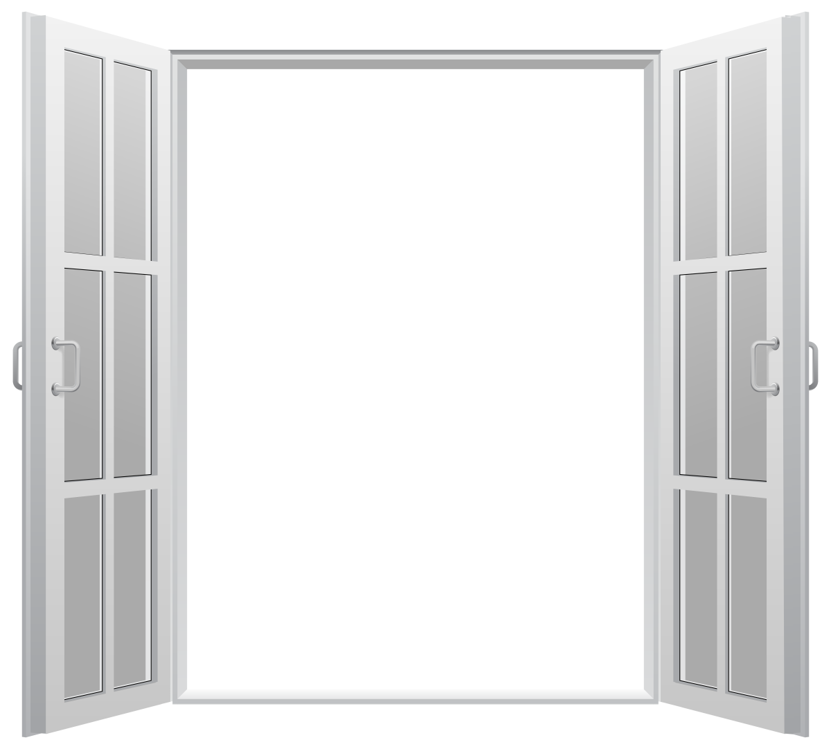 Белая дверь на черном фоне