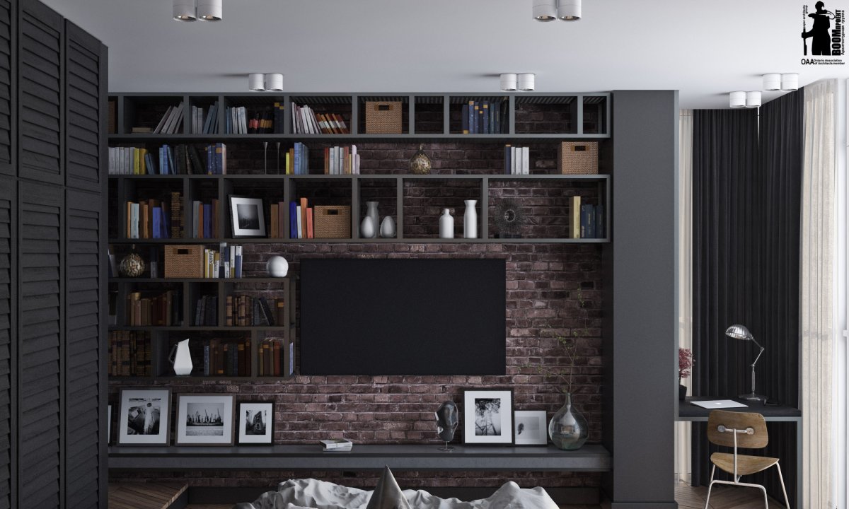 Книжный шкаф в стиле лофт