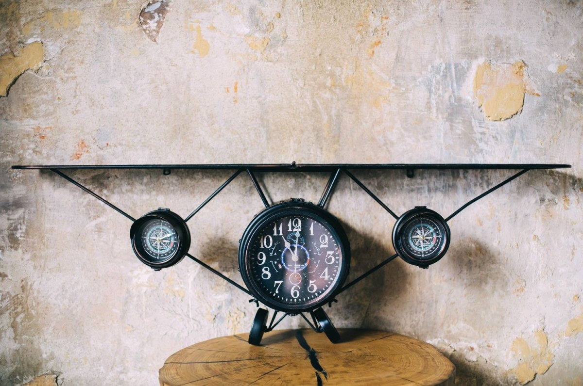 Часы в стиле лофт на стену