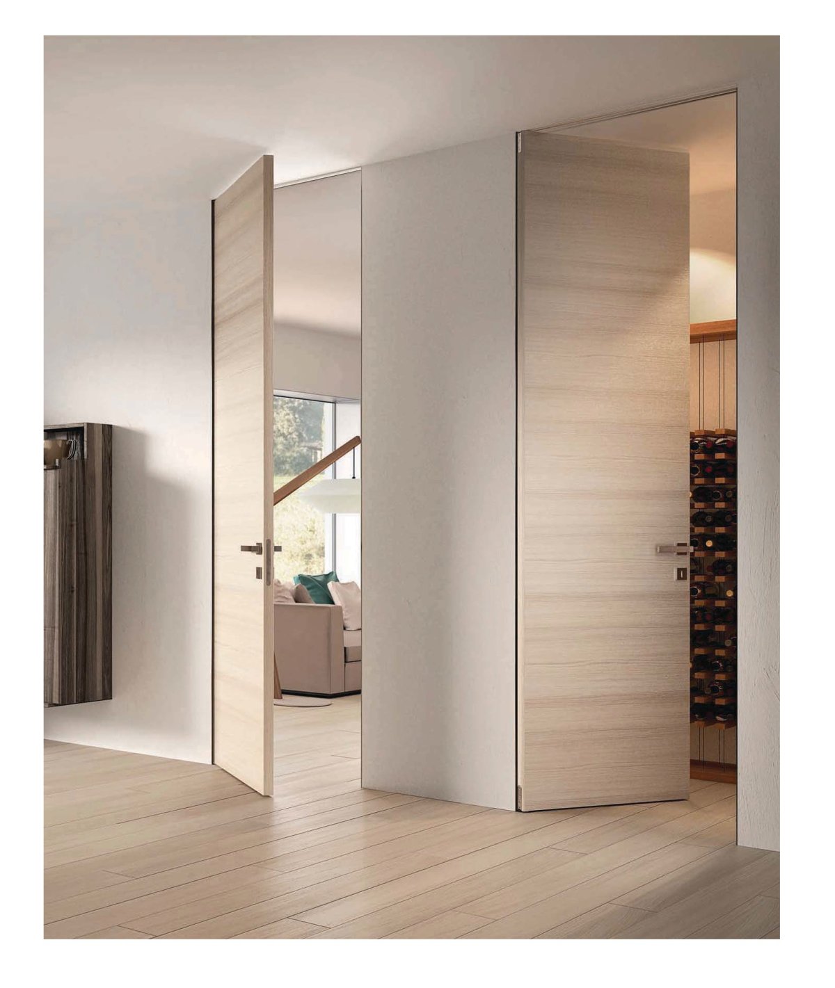 Двери Инвизибл до потолка