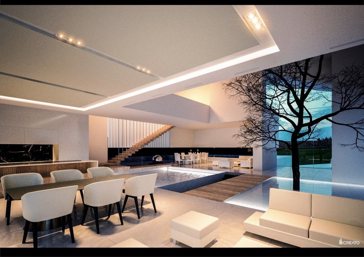 Роскошная подсветка в однокомнатной квартире