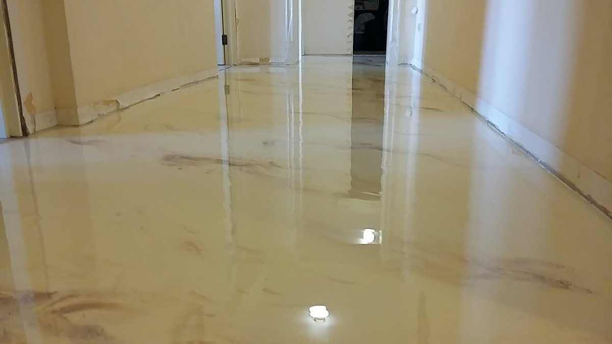 Эпоксидный наливной пол в доме