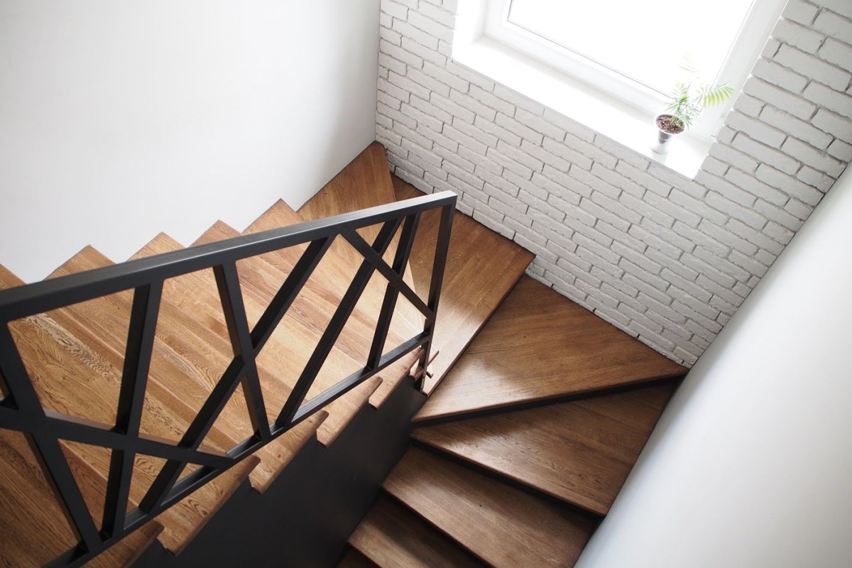 Ограждение лестничных маршей в стиле лофт