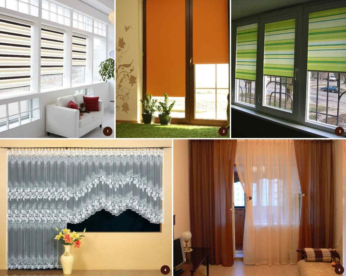 Жалюзи на кухню с балконной дверью