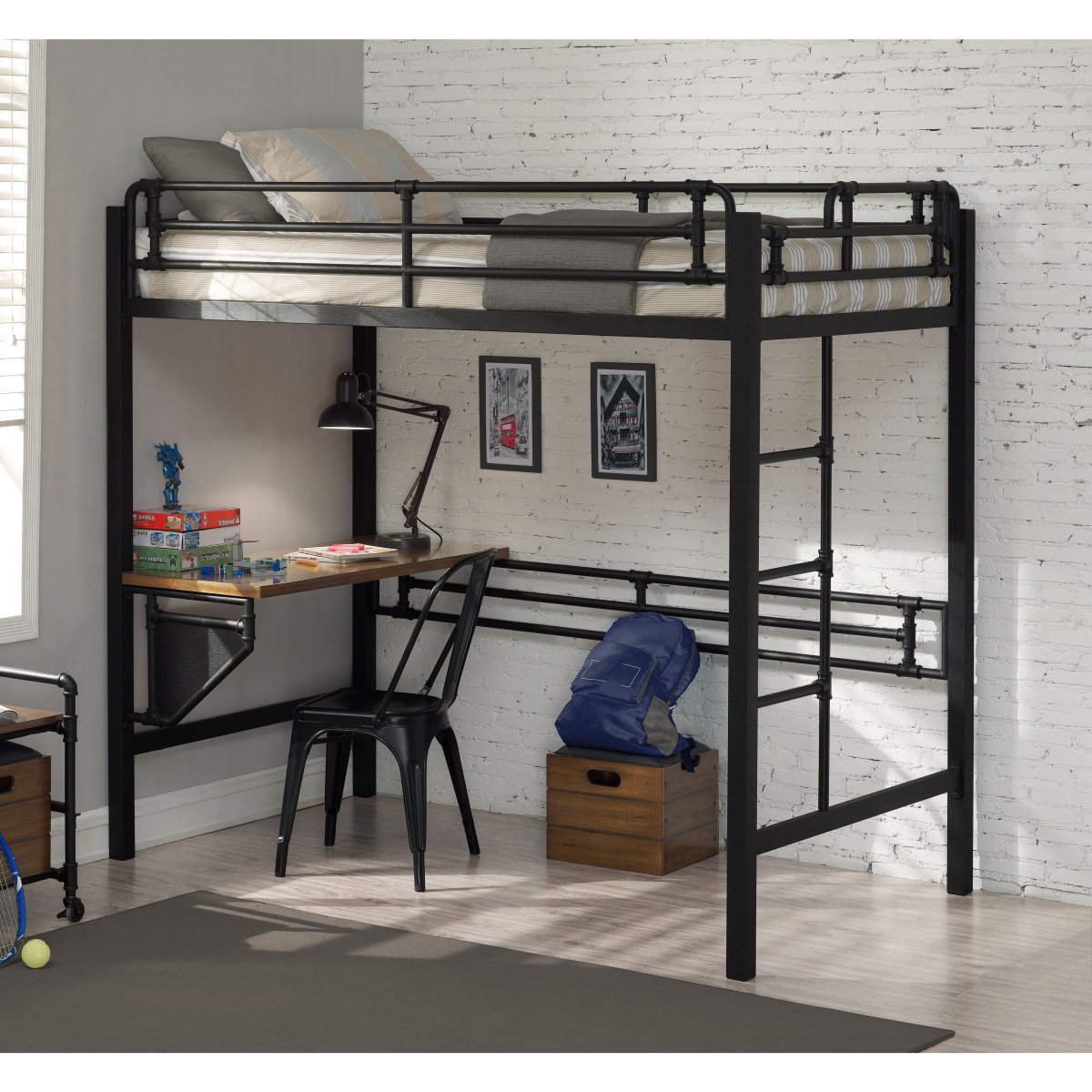 Двухъярусная кровать в стиле лофт