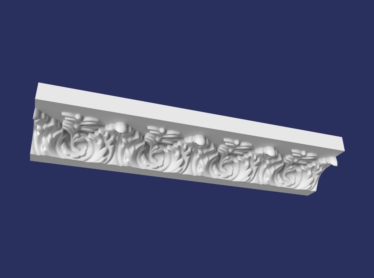 Карниз потолочный гипсовый гладкий