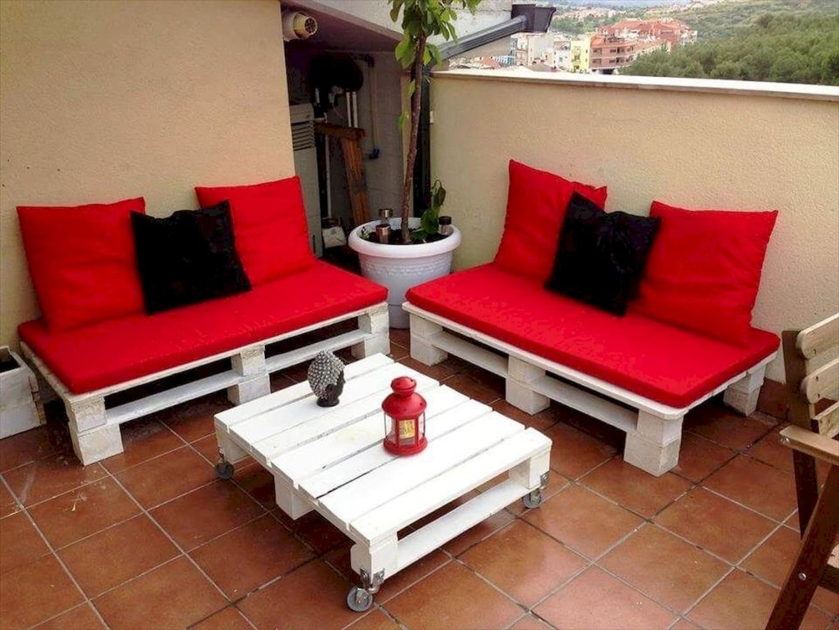 Мебель для беседки из палетт