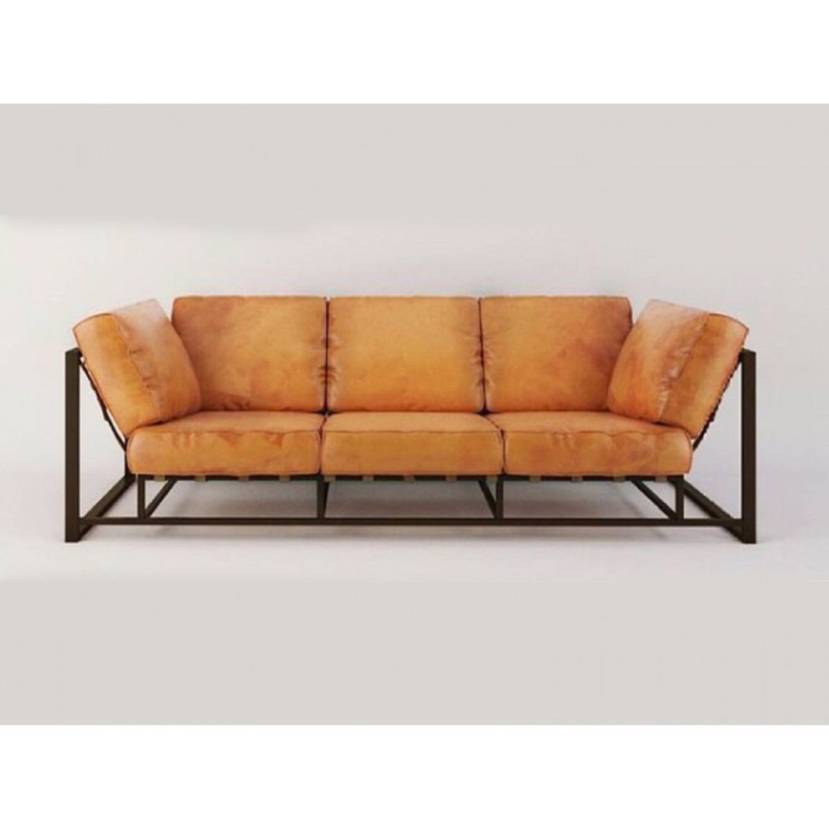 Диван лофт металл и кожа