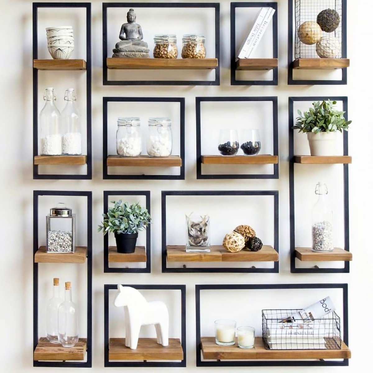 Полка в стиле лофт из досок