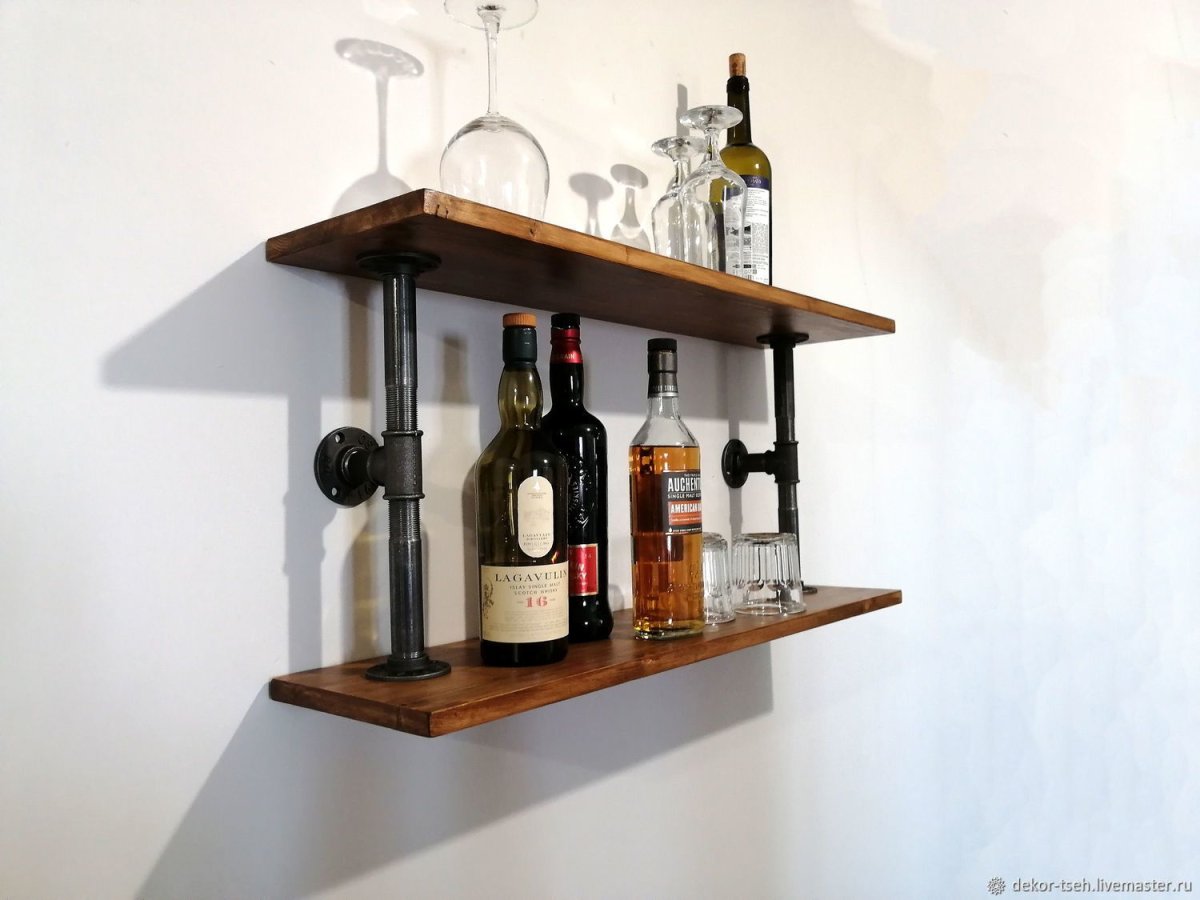 Вешалка настенная в стиле лофт