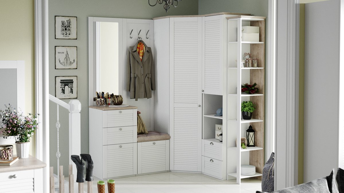 Угловая прихожая в коридор